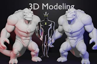 sculpt and model stylized or realistic 3d characters