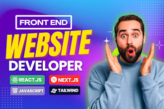be your front end web developer with react js and next js
