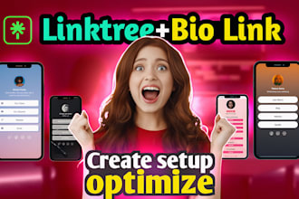 set up your social media linktree bio link landing page