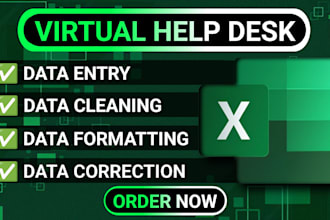 we can clean, format, correct, split, merge, sort and organize any excel data