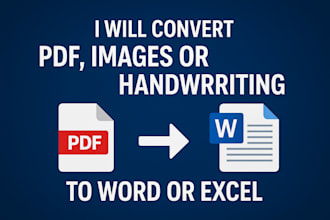 convert pdf, image or handwriting to word or excel fast