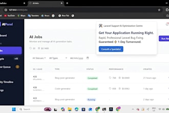 build laravel web app, rest API, or filament admin dashboard
