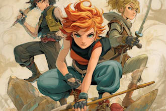make your comic manga art graphic novel as a comic artist