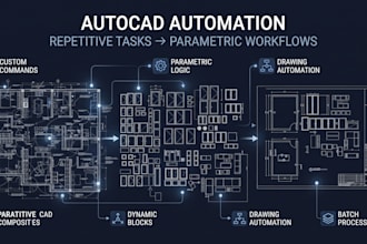develop autocad automation tools for repetitive tasks and parametric workflows