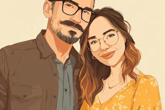 do couple portrait illustration