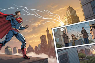 superhero comic page comic storyboard artist