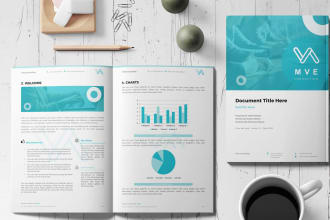 design brand identity, proposals, company profile in PDF, word, canva template