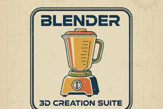 design a stylish vintage blender logo for your brand