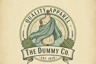 design a unique vintage dummy logo for your brand