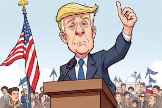 do digital political cartoon for political cartoon