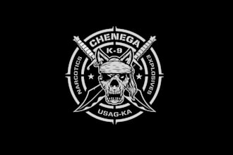 design pirates caribbean meets special forces logo