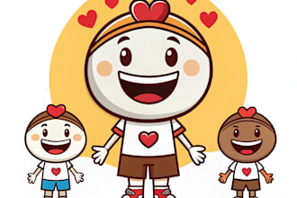 create character logo and friendship portrait