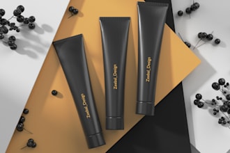 create realistic 3d product mockups and renders