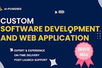 develop custom web application, ai powered software, saas software development