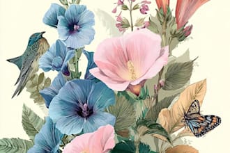 create a beautiful flower tattoo design for you
