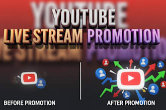 promote your youtube live stream ,twitch and kick with organic promotion
