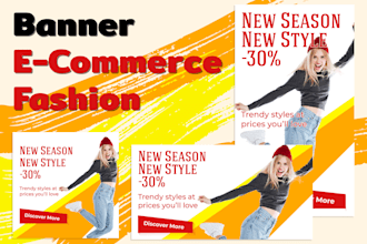 create modern ecommerce and fashion banner ads