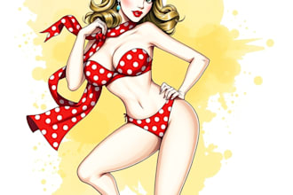 tasteful nsfw artwork  unique characters poses