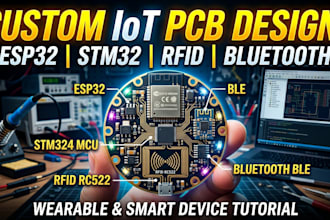 design custom iot wearable and smart device pcb esp32, stm32, rfid, bluetooth