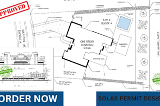 provide residential and commercial solar permit design with pe stamp