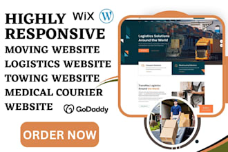 build moving website logistics medical courier website towing freight website