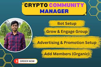 be your expert community manager on telegram and discord