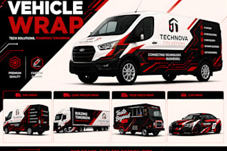 design awesome car, van, vehicle wrap design and vehicle stickers