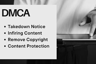 submit dmca takedown notices to remove copyright infringement