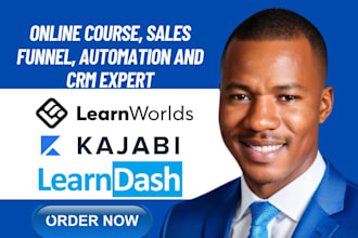 learnworlds learndash kajabi tutor lms moodle online course website design