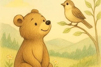 illustrate children story book illustration watercolor