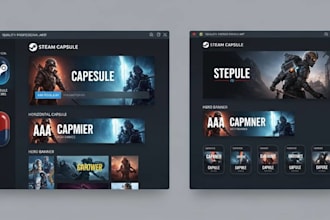 create high quality steam capsule art, key art and store graphics