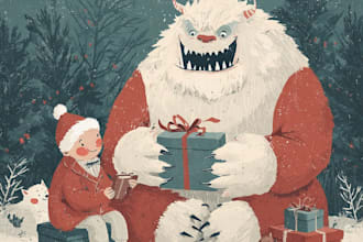 draw anime art illustration, fanart and character design for christmas gift