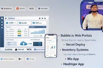 do bubble io web portals vercal deploy inventory systems wix app hostinger app