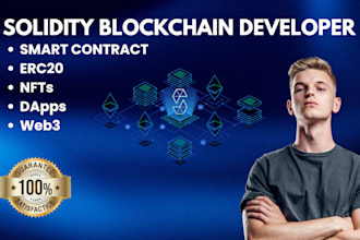 develop solidity smart contracts erc20 erc721 tokens blockchain dapps
