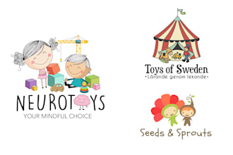 design kids, baby shop, daycare, toy and childcare logo