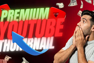 create modern, bold and engaging youtube thumbnails