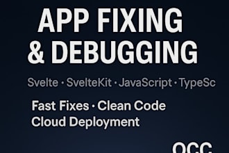 fix, clean, or complete your web app svelte, js, typescript