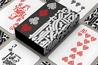 custom playing card illustration card game design card template board game