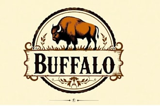do  modern buffalo logo design