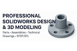 create solidworks 3d models and manufacturing ready drawings