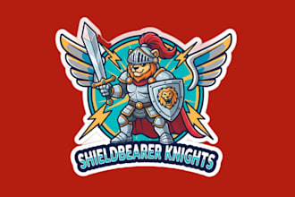 make modern style for knight mascot logo design service