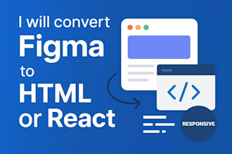 convert figma to clean HTML or react