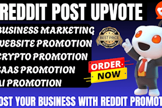 do reddit post upvote comment thread for saas business website ai app promotion