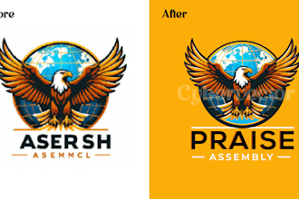 fix your ai generated logo and convert into high resolution quickly