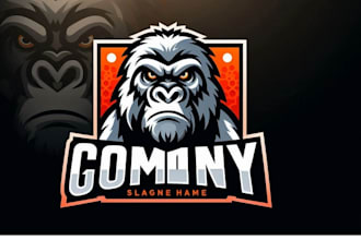 design wonderful king gorilla mascot logo design for company