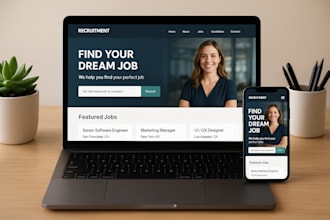 build recruitment website, job board website, and staffing website