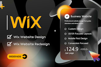 build a professional wix website or wix website redesign