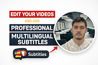 edit your videos and add professional multilingual subtitles