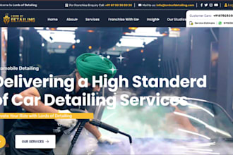 car detailing website auto repair website car rental website car wash website