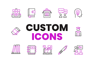 design custom icons, vector line icons